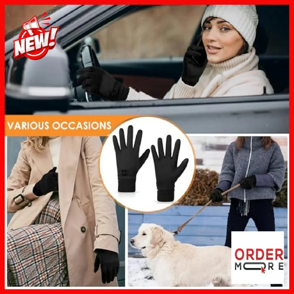 Women's Fleece Lined Touchscreen Winter Gloves Thermal Windproof